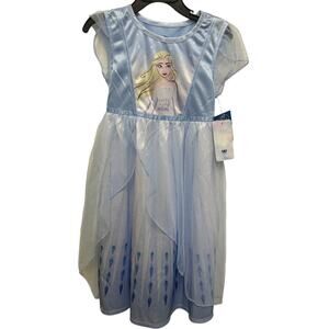 NEW Disney Princess Frozen Elsa Blue Nightgown Sleep Gown Pajama Costume Girl 5T